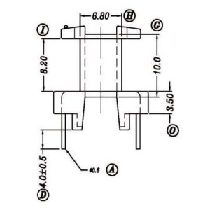 Z-1607/EE16 V (4+6PIN) Transformer bobbin