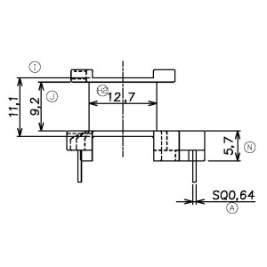 JW-2217/EE22 V (5+2PIN) Transformer Bobbin