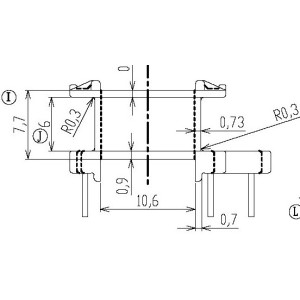 JW-1654/EE16 V (5+2+2PIN) Transformer Bobbin