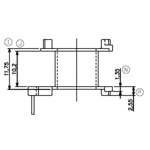 JW-1004Q/RM10L V unilateral (4PIN) Transformer Bobbin