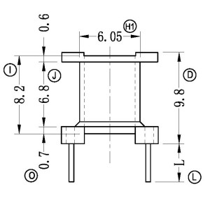 JW-1002C/EE10 V (4+4PIN) Transformer Bobbin