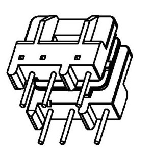 JW-604/UU6.8 H three-slot (3+3PIN) Transformer Bobbin